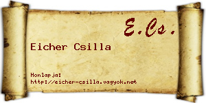 Eicher Csilla névjegykártya