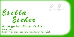 csilla eicher business card
